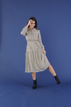 Hidden Placket Tie Waist Dress